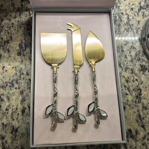 Anthropologie cheese knives set, never used